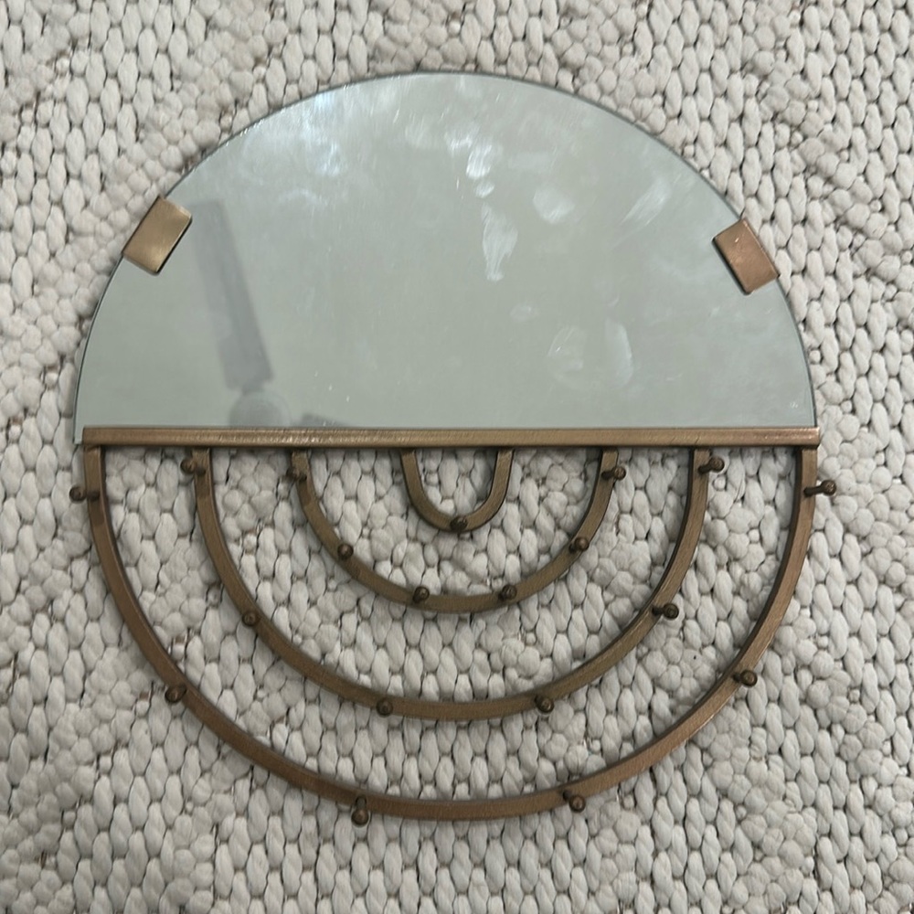 Hanging Jewelry Holder with Mirror